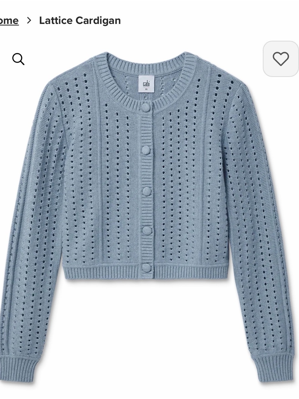 cabi Lattice Cardigan Size Large NWOT